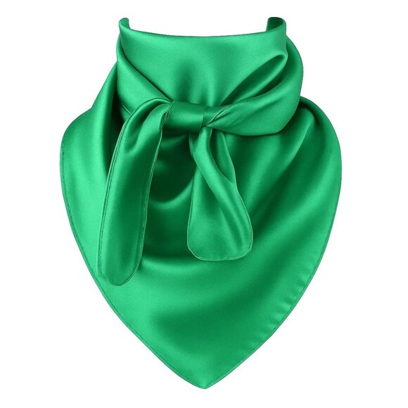 Green Wild Rag Large Scarf 23x23" Western Accessory Cowgirl or Cowboy - Picture 1 of 6
